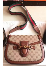 Imitation Gucci Lady Web GG Canvas Shoulder Bag 383848 Brown HY785Nj42