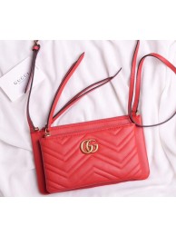 Imitation Gucci Laminated leather small shoulder bag 453878 red HY20639ye39