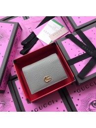Imitation Gucci Leather card case 456126 grey HY24925EY79