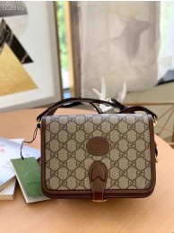 Imitation Gucci Mini shoulder bag with Interlocking G 671620 Brown HY10925zn33