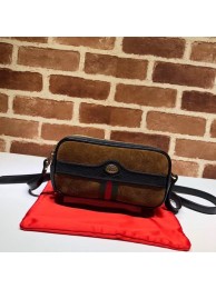 Imitation Gucci Ophidia mini GG bag 546597 brown velvet HY20095Za30