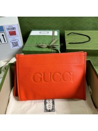 Imitation Gucci Ophidia pouch leather 681200 orange HY13003Tm92