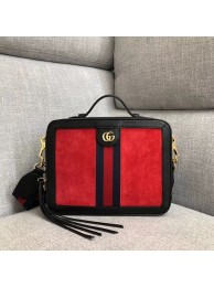 Imitation Gucci Ophidia small shoulder bag 550622 red suede HY19618RC38