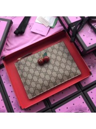 Imitation Gucci Original GG Canvas Clutch Cherries 475042 Red HY2432Oz49