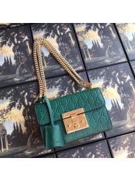 Imitation Gucci Padlock small GG shoulder bag 409487 green HY7503AI36