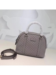 Imitation Gucci Signature Leather Top Handle Bag 449654 Grey HY2460SU34