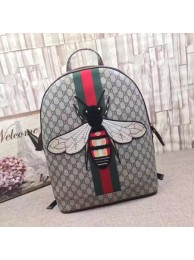 Imitation Gucci Web Animalier Backpack with Bee 442892 Brown HY958Tm92