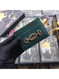 Imitation Gucci Zumi Card Holder 570679 green HY22030KV93