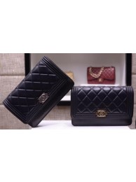 Imitation High Quality Boy Chanel mini Flap Bags Sheepskin Leather A33815 Black HY20243Bo39