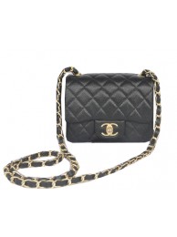 Imitation High Quality Chanel mini Classic Flap Bag Black Cannage Pattern 1115 Gold HY23418HH94