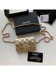 Imitation High Quality Chanel Original Grained Calfskin Pocket 81081 gold HY20498HH94