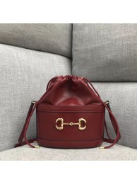 Imitation High Quality Gucci 1955 Horsebit bucket bag 602118 red HY23053HH94