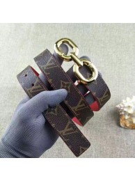 Imitation High Quality Louis Vuitton 30mm Brown Leather Belt M4226 Gold HY1153HH94
