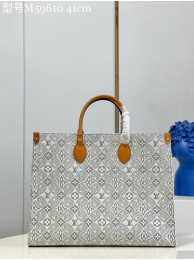 Imitation High Quality Louis Vuitton ONTHEGO GM M59610 Ecru & Caramel HY25973HH94