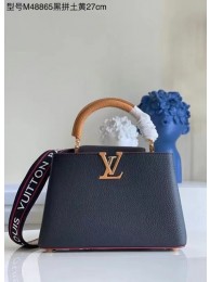 Imitation Louis Vuitton CAPUCINES Original Leather PM M48865 black HY3809Fo38