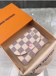 Imitation Louis Vuitton Damier Azur Canvas Rosalie Coin Purse Wallet N61276 Pink HY524Fo38
