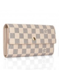 Imitation Louis Vuitton Damier Azur Canvas Sarah Wallet N61735 HY24614Fo38