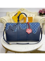 Imitation Louis Vuitton KEEPALL BANDOULIERE 50 M45975 blue HY2907SU58