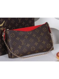 Imitation Louis Vuitton M41638 Monogram Canvas PALLAS CLUTCHES Red HY10462Oz49