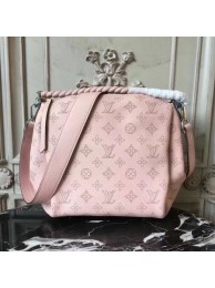 Imitation Louis Vuitton Mahina Leather BABYLONE CHAIN BB M51223 Pink HY5495Za30