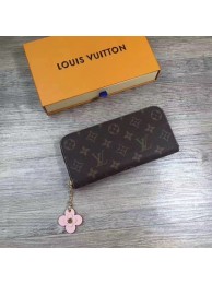 Imitation Louis Vuitton Monogram Canvas CLEMENCE WALLET M64201 Pink HY21933uq94