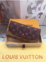 Imitation Louis Vuitton Monogram Canvas Emilie Wallet M60136 Red HY2095SU34