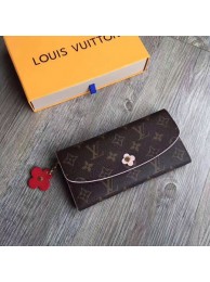 Imitation Louis Vuitton Monogram Canvas EMILIE WALLET M64202 Red HY19365Za30