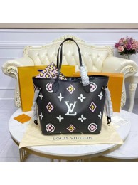 Imitation Louis Vuitton Monogram Canvas Neverfull MM M45818 Black HY1823Ug88