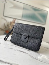 Imitation Louis Vuitton Monogram Empreinte Zipper Clutch bag M80560 black HY22289lH78