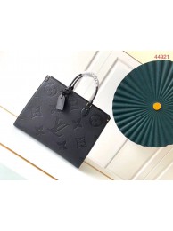 Imitation Louis Vuitton ONTHEGO Original Leather Bag M44576 Black HY9760SU34