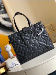 Imitation Louis Vuitton ONTHEGO Original Leather Bag M60725 Black HY22829ye39