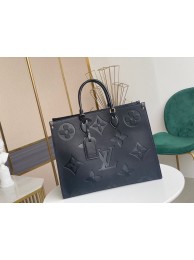 Imitation Louis Vuitton ONTHEGO Original Leather GM M44925 Black HY24654ye39
