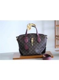 Imitation Louis vuitton original FLOWER ZIPPED TOTE MM M44347 Bordeaux HY20180EY79
