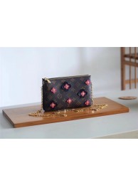 Imitation Louis Vuitton Original POCHETTE DOUBLE ZIP M63905 black HY18155SU34