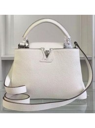 Imitation Louis Vuitton Original Taurillon Leather CAPUCINES BB Bag M90294 White HY17924SU87
