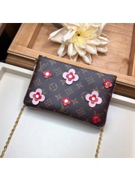 Imitation Louis Vuitton POCHETTE DOUBLE ZIP M63905 Rose Ballerine Pink HY15670zn33