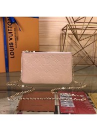 Imitation Louis Vuitton POCHETTE DOUBLE ZIP M63919 Beige Dore HY14963Ug88