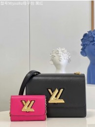 Imitation Louis Vuitton TWIST PM M59886 Black / Fuchsia HY21777Oz49