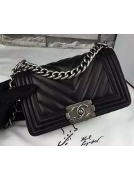 Imitation Top Boy Chanel mini Flap Bag Original Chevron Sheepskin Leather A5707 Black HY21942tr16