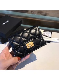 Imitation Top Chanel classic wallet Calfskin & Gold-Tone Metal A80234 black HY14277tr16