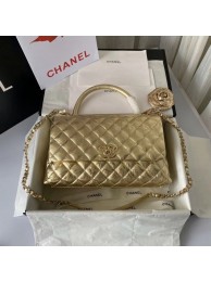 Imitation Top Chanel Flap Bag with Top Handle A92991 gold HY17562tr16