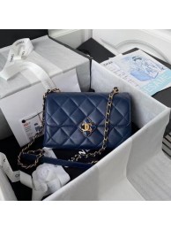 Imitation Top Chanel Flap Shoulder Bag Original leather AS2634 blue HY3692tr16
