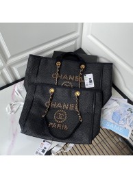 Imitation Top Chanel Large Weave Shopping Bag A66941 Black HY4422tr16