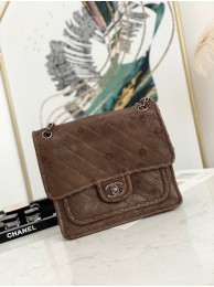 Knockoff AAAAA Chanel flap bag Calfskin A0922 brown HY12409Jc39