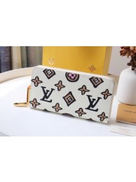 Knockoff AAAAA Louis Vuitton ZIPPY WALLET M80683 Beige HY3649Jc39