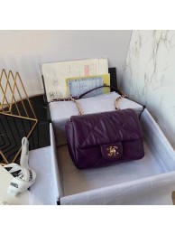 Knockoff Best Chanel small flap bag Calfskin & Gold-Tone Metal AS2232 purple HY15611sm35
