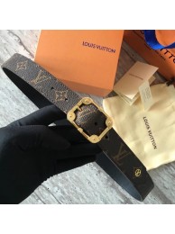 Knockoff Best Louis Vuitton Calf leather Belt REVERSO 35MM REVERSIBLE MP035S HY19261sm35