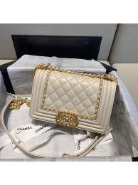 Knockoff BOY CHANEL flap bag A67085 white HY24179tp21