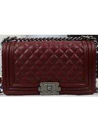 Knockoff Boy Chanel Flap Bag Original Burgundy Cannage Pattern A67025 Silver HY20470Lg61