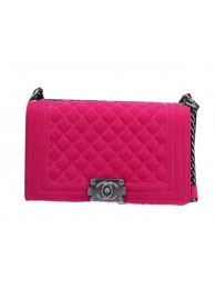 Knockoff Boy Chanel Flap Shoulder Bag in Suede Leather A6016 Rose HY21452yK94